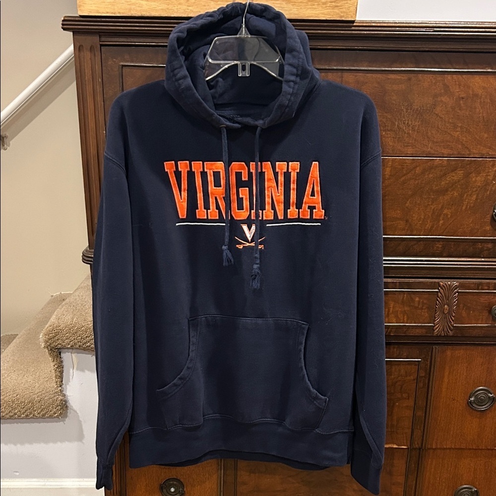 Virginia Cavaliers Navy Cotton Hoodie Unisex Size XS